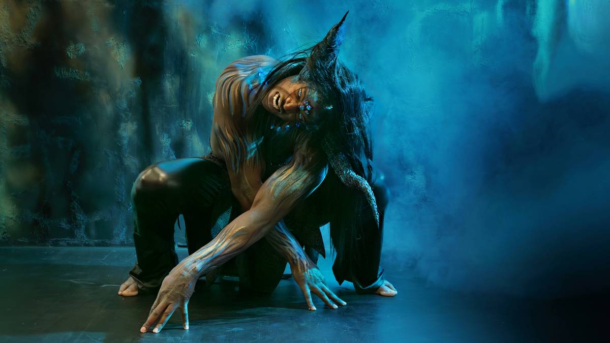 Cover art for werewolf storm a paranormal romance novel showing a rain-soaked forest and shadowy figure mid-transformation